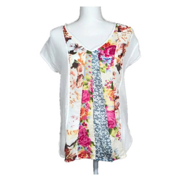 Aratta for Stitch Fix Tops - Aratta For Stitch Fix Floral Patchwork Top Size M